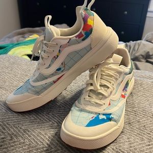 Vans map sneakers. Worn once. Excellent condition